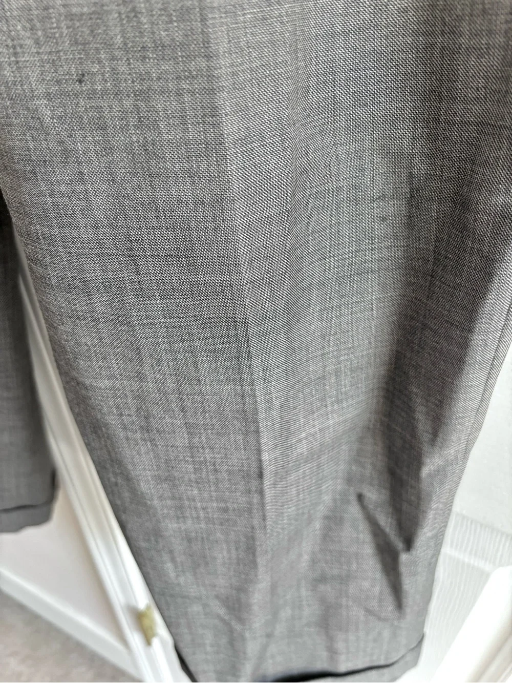 Chaps Mens Gray 100% Wool Dress Pants Pleated Cuffed Classic Trousers 40x32